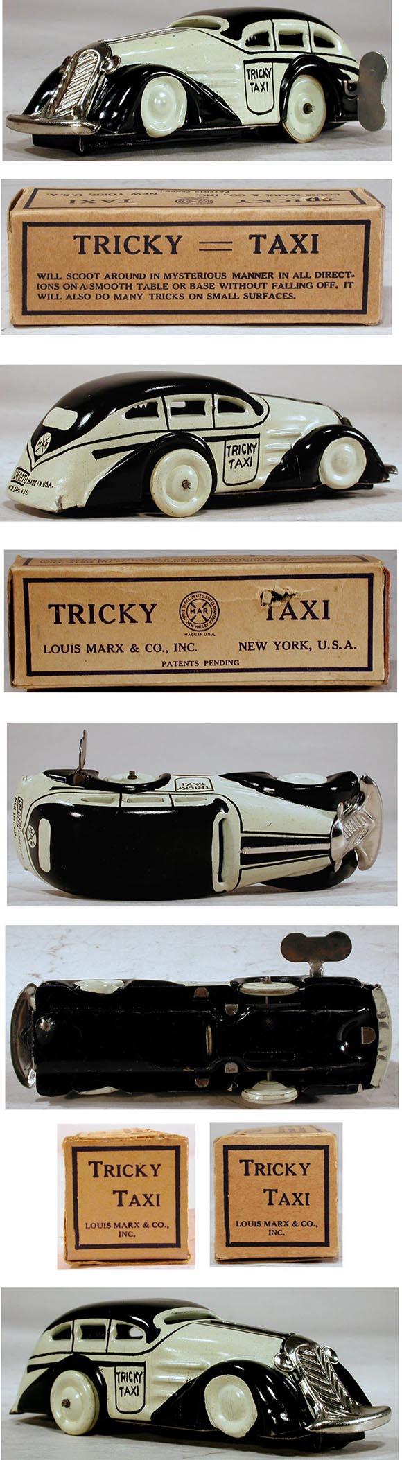 c.1940 Marx, Black & White Tricky Taxi in Original Box
